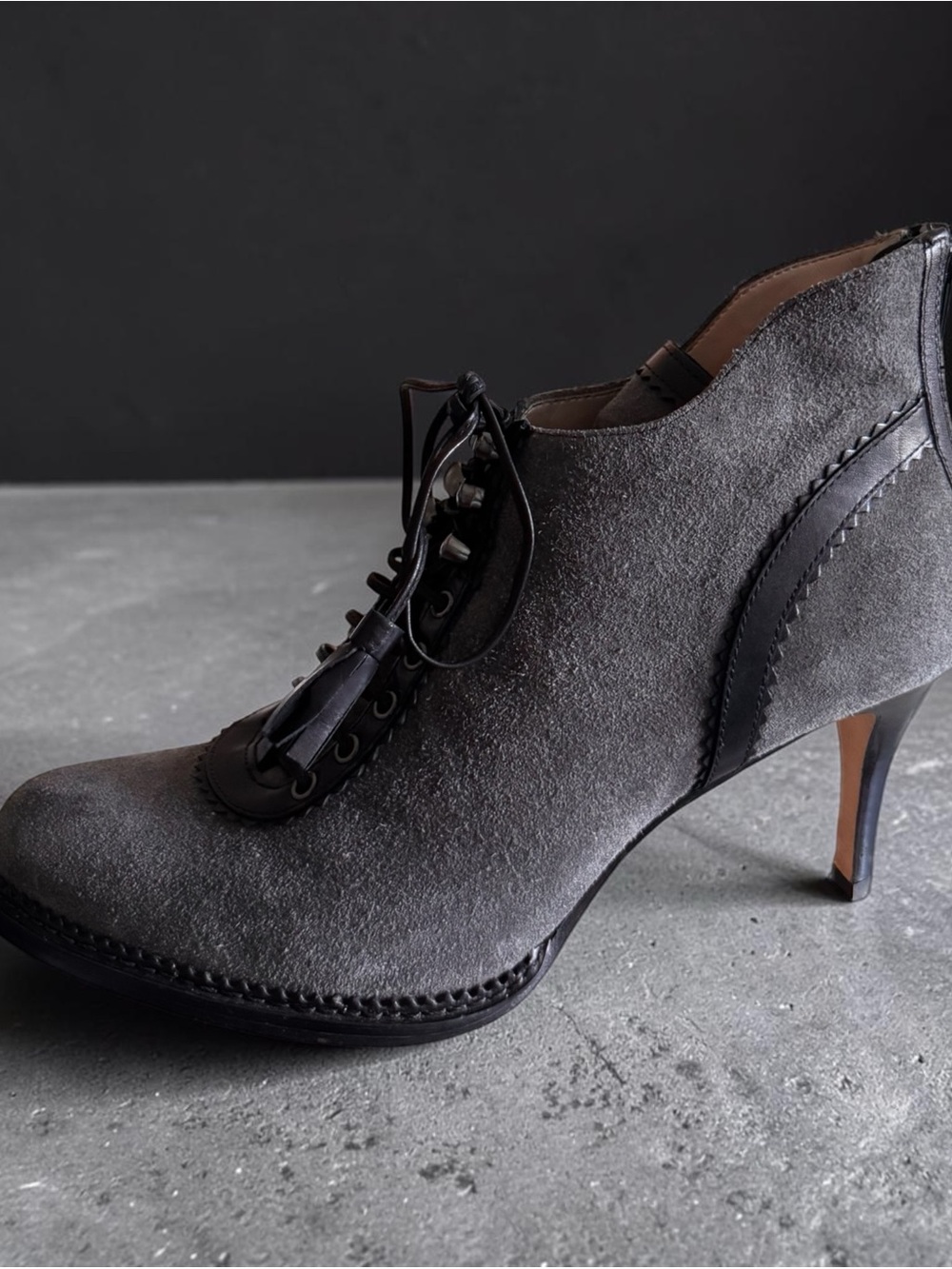 Plenty by Tracy Reese in the style "Dalida" (Slate/Black, Size 38.5 / US 8–8.5)